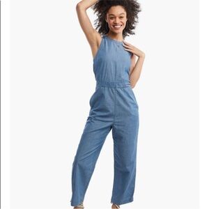 Able Erin Light Blue Chambray Denim Jumpsuit